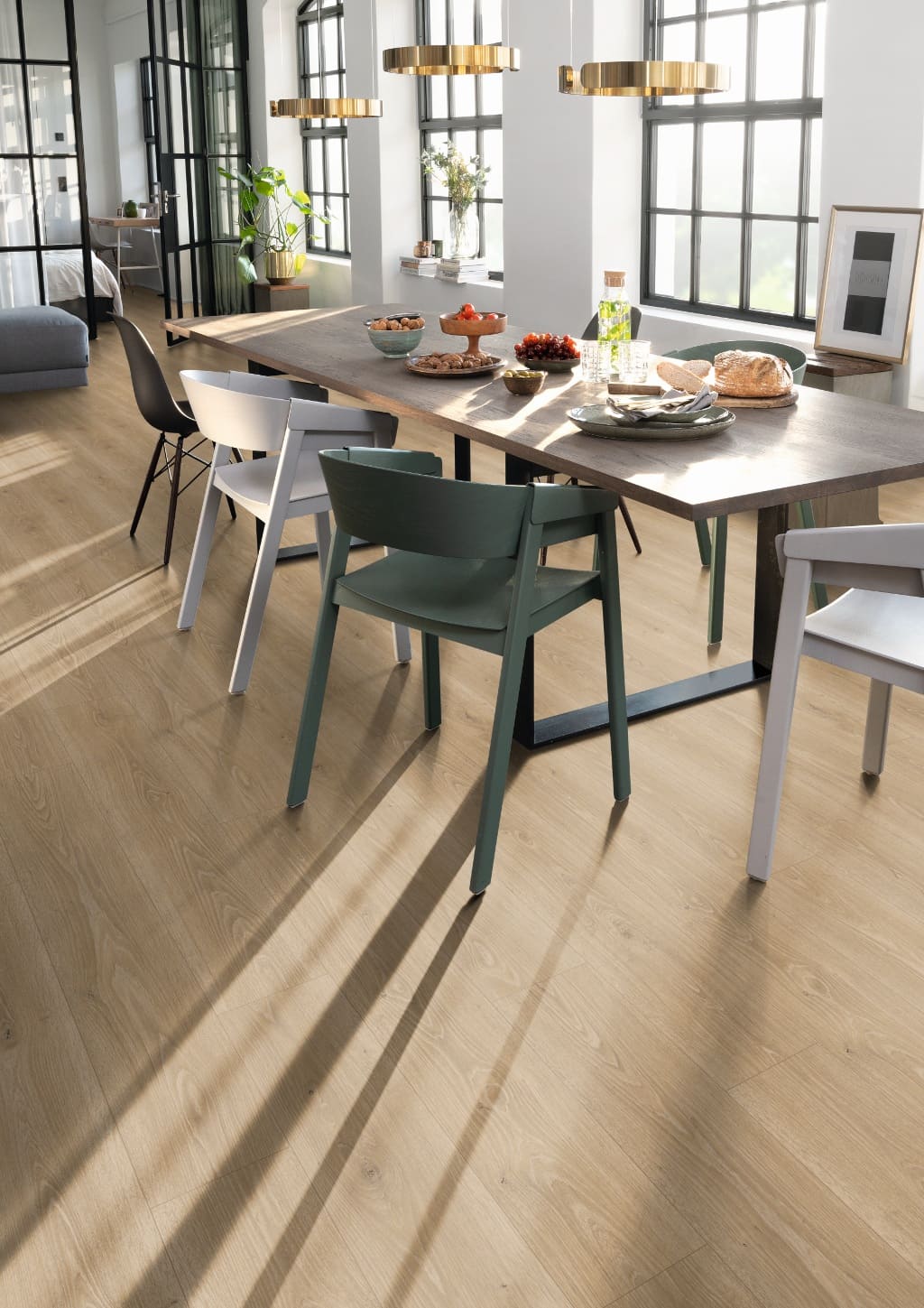 parquet laminado rustico roble trena