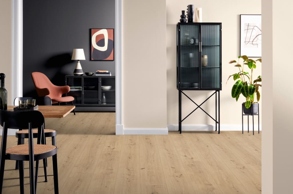 tarima laminada roble marron natural cadna